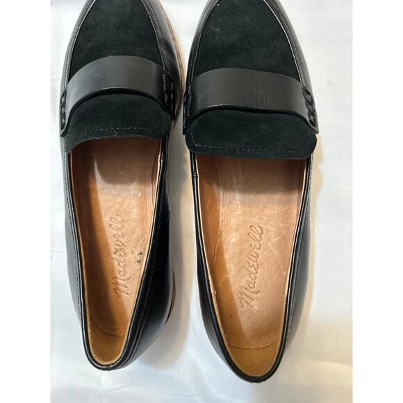 Madewell Annie Loafer In Suede And Leather Black Low Heel Slip On Sz 6 - Picture 7 of 7